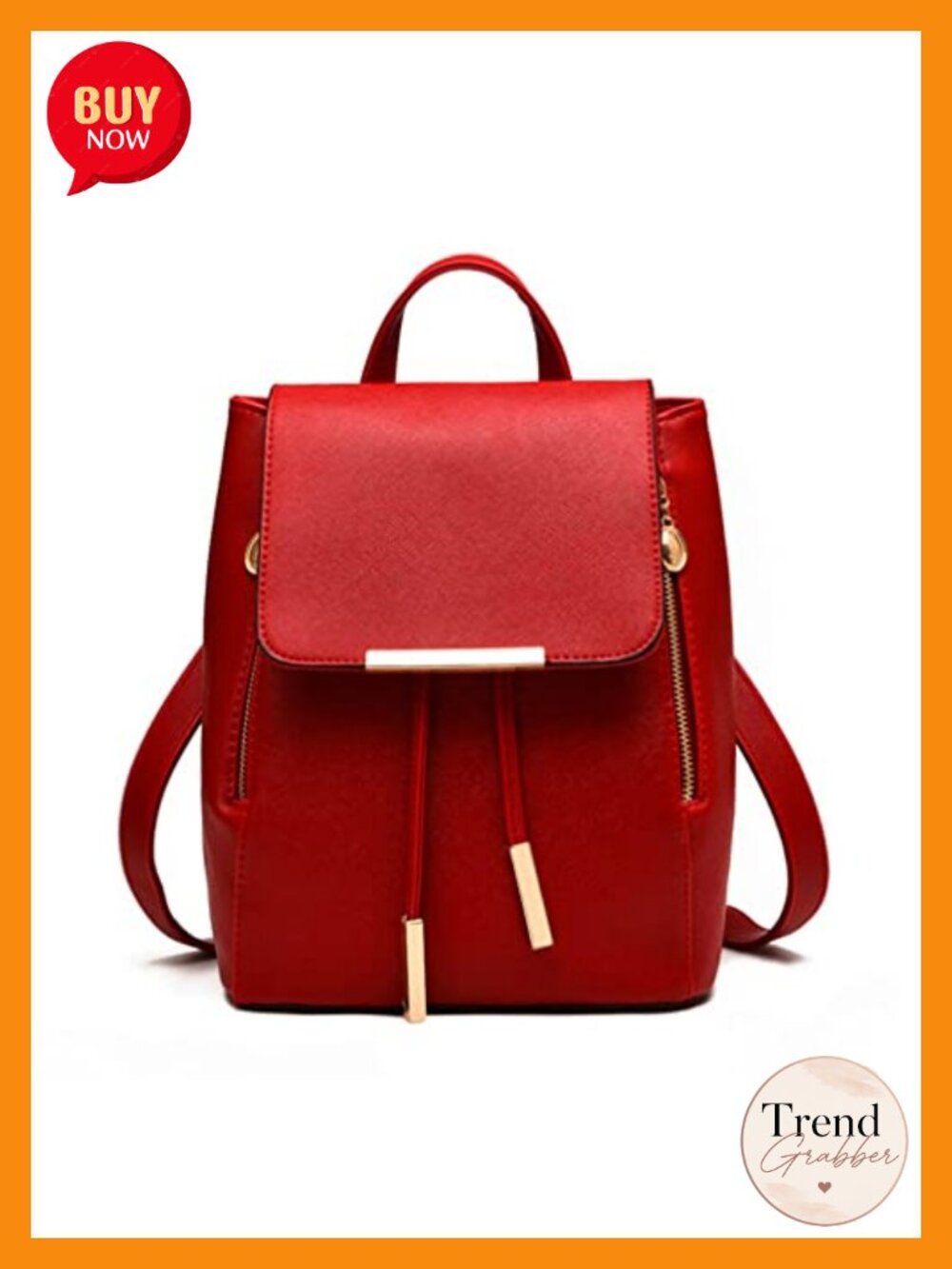 PU Leather Backpack Purse Women Anti Theft Travel Daypack Adjustable Straps